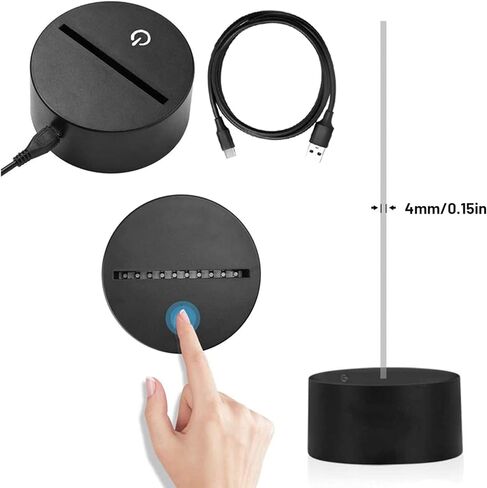 مصابيح Bagvhandbagro Wolf ثلاثية الأبعاد، ضوء ليلي الذئب، 7 ألوان LED متغيرة الإضاءة، لمس USB شحن طاولة مكتب غرفة النوم ديكور عشاق الذئب هدايا عيد الميلاد للأولاد والبنات والأطفال والأصدقاء in Kuwait