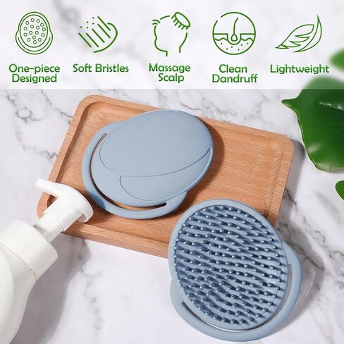 haakaa Silicone Shampoo Brush - Cradle Cap Brush Comb - Baby Hair Scrubber - Baby Bath Essentials - 1pk-Pea Green in Saudi Arabia