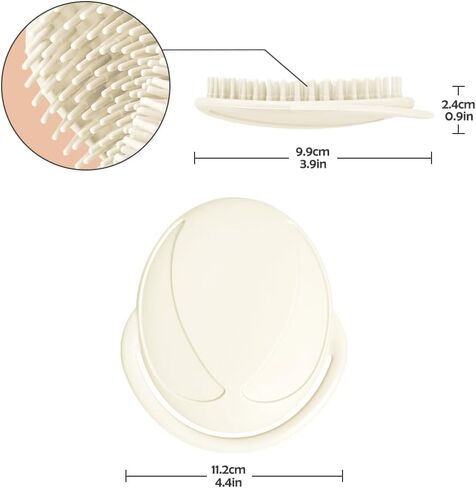 haakaa Silicone Shampoo Brush - Cradle Cap Brush Comb - Baby Hair Scrubber - Baby Bath Essentials - 1pk-Pea Green in Saudi Arabia