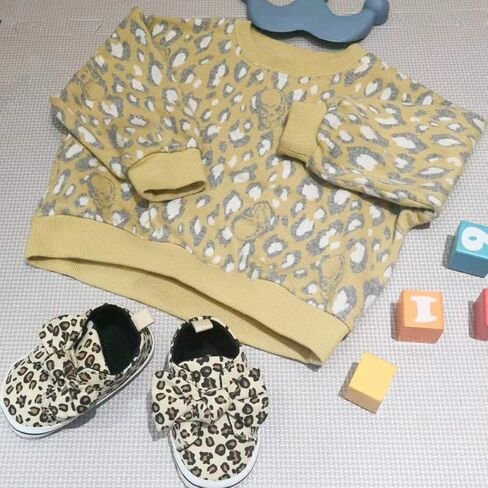 Infant Newborn Shoes Baby Girl Boy Shoes 0-18 Months Babies Sneakers, Soft Sole High Top Leopard Walking Shoes in Saudi Arabia