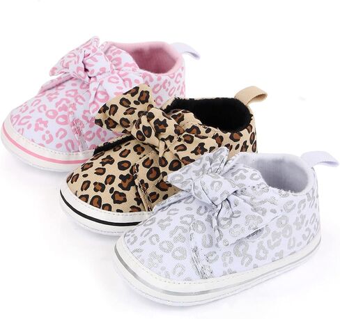 Infant Newborn Shoes Baby Girl Boy Shoes 0-18 Months Babies Sneakers, Soft Sole High Top Leopard Walking Shoes in Saudi Arabia
