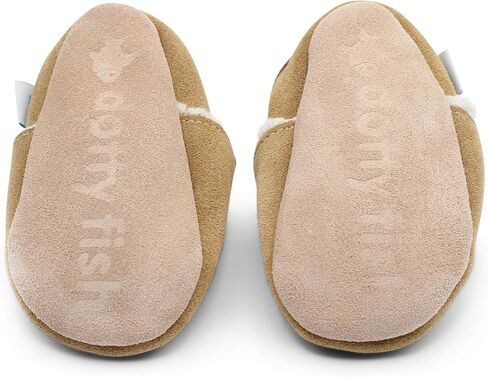 Dotty Fish Baby & Kids Suede Slippers – Fleece Lined, Warm & Cozy, Non-Slip, Soft, Barefoot Soles, Boys & Girls Winter House Shoes, Lightweight & Flexible, UK Brand – 5 Designs, 0-5 Years in Kuwait