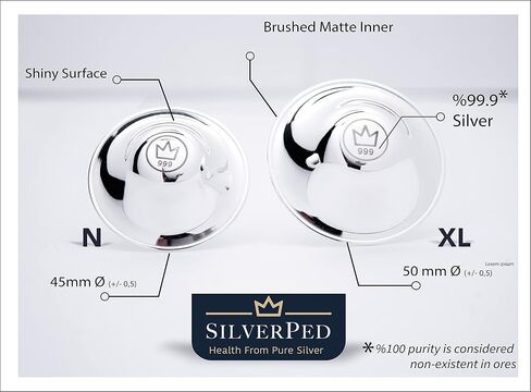 999 Silver Nursing Cups, Silver Nipple Shield, Soothe and Protect Sore Nipples, Silver Nipple Covers Breastfeeding, Silver Nipple Cups, 2 Pieces in Kuwait
