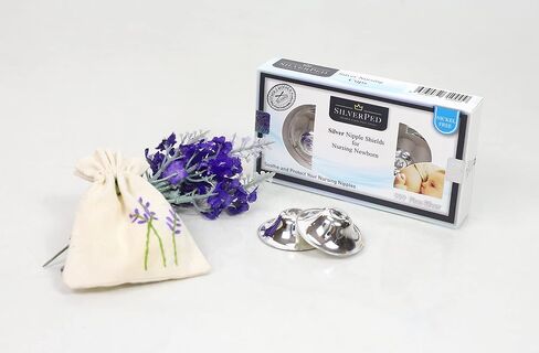 999 Silver Nursing Cups, Silver Nipple Shield, Soothe and Protect Sore Nipples, Silver Nipple Covers Breastfeeding, Silver Nipple Cups, 2 Pieces in Kuwait