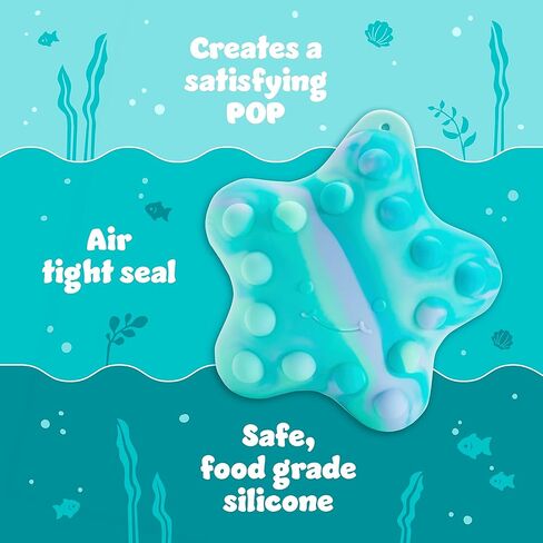 Munchkin® Pop Squish™ Popping Bath Toy - Mold-Free Squeezable Sensory Baby Fidget Toy Without Holes, Starfish in Saudi Arabia