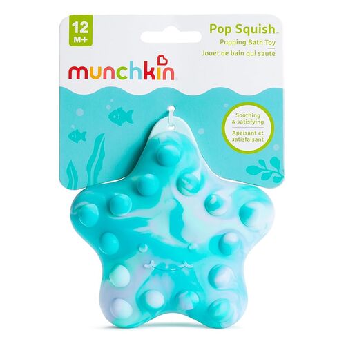 Munchkin® Pop Squish™ Popping Bath Toy - Mold-Free Squeezable Sensory Baby Fidget Toy Without Holes, Starfish in Saudi Arabia