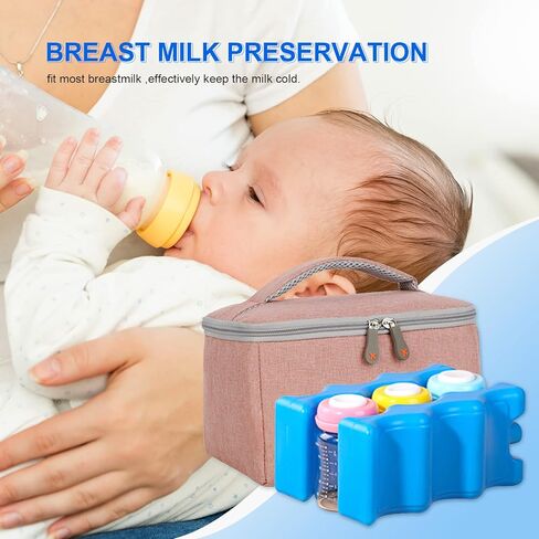 Tecmisse 5 Pack Blue Reusable Ice Packs for Breastmilk Storage, Bottle Ice Packs for Breastfeeding Mom in Saudi Arabia