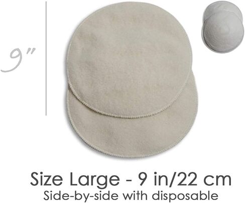 Merino Wool Nursing Pads, Style Softline, Regular Thickness, 5 in. Diameter in Saudi Arabia