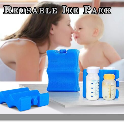 Teamoy Breastmilk Ice Pack (Pack of 2), Small | Bottle Ice Packs for Breastmilk Storage and Breastfeeding Working Mom in Saudi Arabia