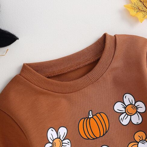 Halloween Baby Girl Boy Clothes Pumpkin Print Sweatshirt Romper Infant Long Sleeve One Piece Romper Fall Outfits in Saudi Arabia
