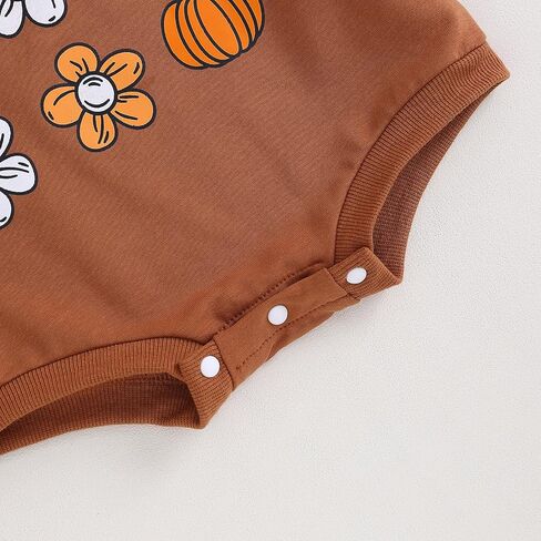 Halloween Baby Girl Boy Clothes Pumpkin Print Sweatshirt Romper Infant Long Sleeve One Piece Romper Fall Outfits in Saudi Arabia