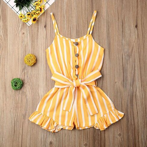 Kids Toddler Baby Girl Red Plaid Big Bow Sleeveless Romper Jumpsuit Trousers Clothes Outfits in Kuwait