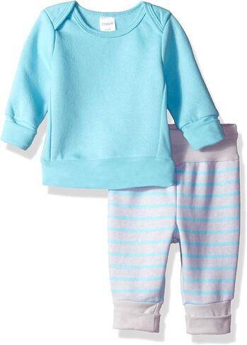 Hanes Ultimate Baby Flexy Adjustable Fit Jogger with Sweatshirt Set in Saudi Arabia