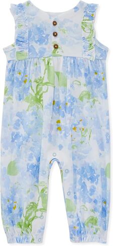 Burt's Bees Baby Baby Romper Jumpsuit, Blue Happy Hydrangeas, 18 Months in Saudi Arabia