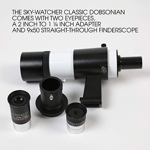 Sky-Watcher Classic 200 Dobsonian 8-inch Telescope – Solid-Tube – Simple, Traditional Design – Easy to Use, Perfect for Beginners, White (S11610) in Saudi Arabia