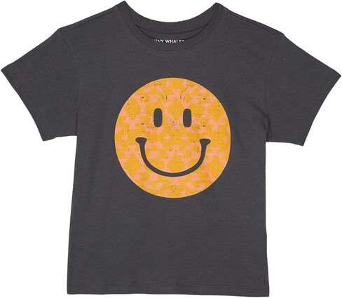 Tiny Whales Girl's Happy Camper Boxy Tee (Toddler/Little Kids/Big Kids) Faded Black 3T (Toddler) in Saudi Arabia