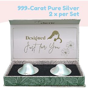 The Original Silver Nursing Cups - Nipple Shields for Nursing Newborn - Newborn Essentials Must Haves - Nipple Covers Breastfeeding - Soothe and Protect Your Nursing Nipples - 925 CT in Kuwait