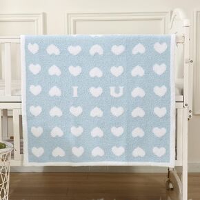 BOBOYOYO Plush Baby Blankets for Newborn Girls Boys Cloud Soft Fuzzy Warm Swaddle Receiving Blanket 30 x 40 Polyester Toddler Blanket for Crib Stroller Nursery in Saudi Arabia