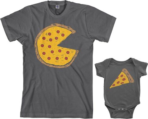 Threadrock Pizza Pie & Slice بدلة الرضع & تيشيرت رجالي مجموعة مطابقة in Saudi Arabia