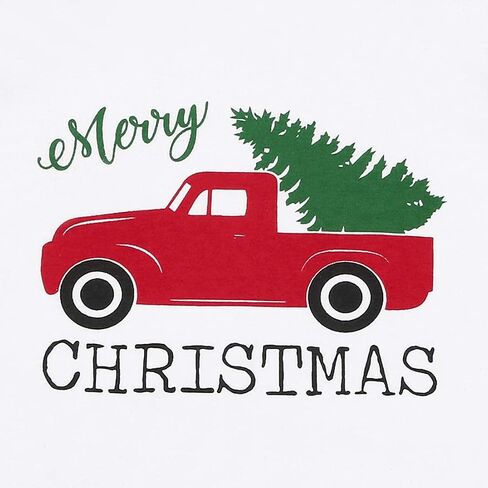 UNIQUEONE Baby Girls Boys Merry Christmas T-Shirt Christmas Truck Tree Print Tops Long Sleeve Raglan Tee in Saudi Arabia