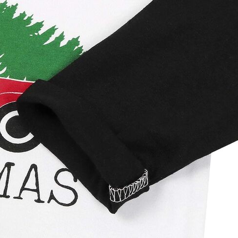 UNIQUEONE Baby Girls Boys Merry Christmas T-Shirt Christmas Truck Tree Print Tops Long Sleeve Raglan Tee in Saudi Arabia