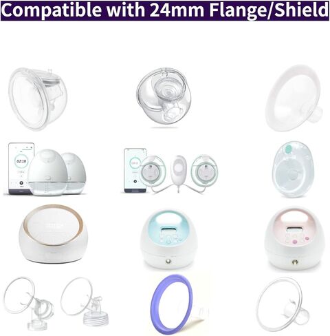 8 قطع حشوات شفة 19 مم/21 مم، متوافقة مع مضخة الثدي بدون استخدام اليدين Momcozy S12 Pro/M5/S9 Pro، تستخدم لـ Medela/Spectra/Elvie/Willow/TSRETE/kmaier 24 مم دروع/فلنجات، تقلل 24 مم إلى مقاس آخر، 4 قطع/حجم in Kuwait