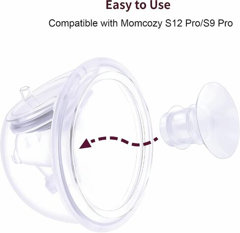 8 قطع حشوات شفة 19 مم/21 مم، متوافقة مع مضخة الثدي بدون استخدام اليدين Momcozy S12 Pro/M5/S9 Pro، تستخدم لـ Medela/Spectra/Elvie/Willow/TSRETE/kmaier 24 مم دروع/فلنجات، تقلل 24 مم إلى مقاس آخر، 4 قطع/حجم in Kuwait