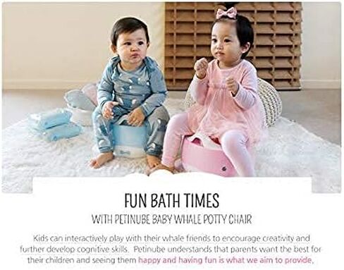 Petinube Whale Potty Training Toilet for Infant and Toddler, Anti-Splash, Easy Clean (Blue) in Kuwait