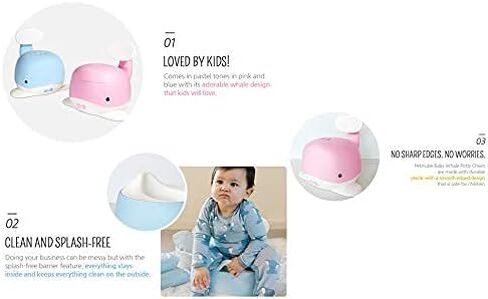 Petinube Whale Potty Training Toilet for Infant and Toddler, Anti-Splash, Easy Clean (Blue) in Kuwait