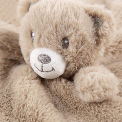 بطانية BEILIMU Baby Bear Security بطانية ناعمة من Minky Baby Lovey Animal Plush هدية محببة للجنسين للأطفال الصغار والأولاد والبنات، 14 بوصة (بني فاتح) in Kuwait