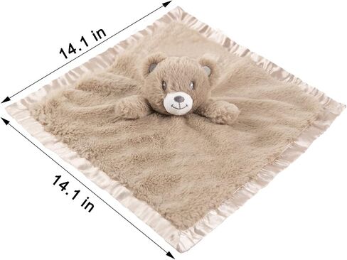 بطانية BEILIMU Baby Bear Security بطانية ناعمة من Minky Baby Lovey Animal Plush هدية محببة للجنسين للأطفال الصغار والأولاد والبنات، 14 بوصة (بني فاتح) in Kuwait