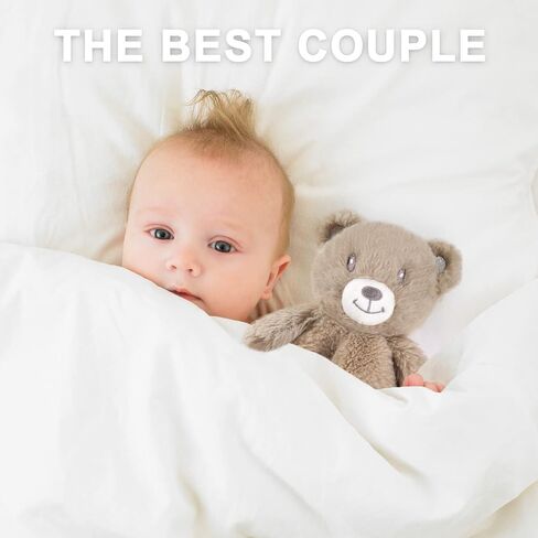 بطانية BEILIMU Baby Bear Security بطانية ناعمة من Minky Baby Lovey Animal Plush هدية محببة للجنسين للأطفال الصغار والأولاد والبنات، 14 بوصة (بني فاتح) in Kuwait
