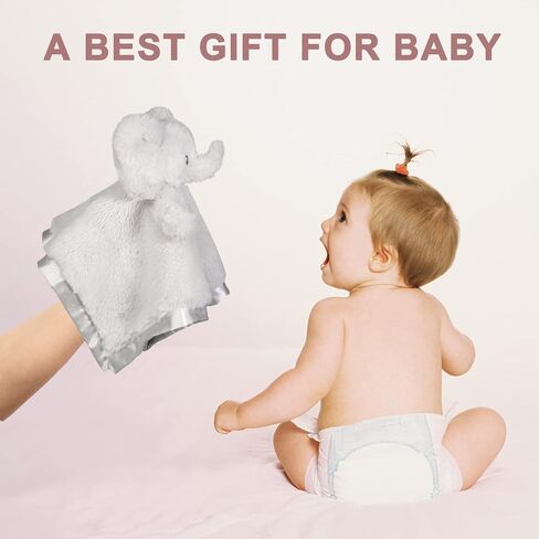 بطانية BEILIMU Baby Bear Security بطانية ناعمة من Minky Baby Lovey Animal Plush هدية محببة للجنسين للأطفال الصغار والأولاد والبنات، 14 بوصة (بني فاتح) in Kuwait
