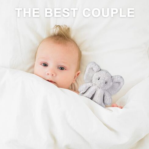بطانية BEILIMU Baby Bear Security بطانية ناعمة من Minky Baby Lovey Animal Plush هدية محببة للجنسين للأطفال الصغار والأولاد والبنات، 14 بوصة (بني فاتح) in Kuwait
