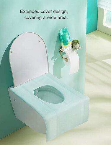 Ditind Toilet Seat Covers Disposable, 30 Pcs Toilet Seat Covers for Travel Accessories (15.8×23.6 inch), Extra Large PE Film Travel Toilet Mats Covers for Kids and Adults Potty Training in Saudi Arabia
