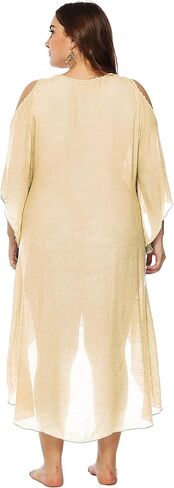 Chrisuno Women's Plus Size Bathing Suit Cover Ups Swimsuit Coverups Dress Soft Crochet Bikini Beach Skirt in Kuwait