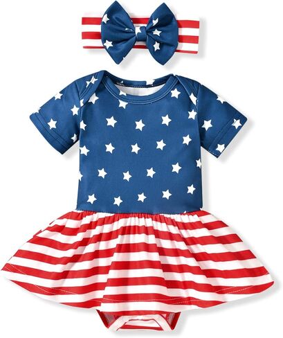 Aalizzwell Newborn Infant Baby Girls Bodysuit Dress in Kuwait