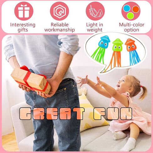 6 Pcs Fun Octopus Bath Toys Octopus Swimming Pool Dive Toys Sensory Stress Relief Cute Pool Diving Toys for Summer Tub Bathtub Water Goodie Bag Fillers, 3 Styles in Saudi Arabia