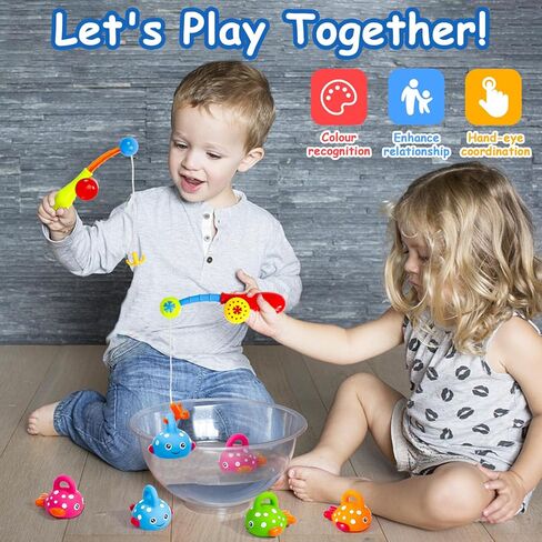 ألعاب حمام الأطفال الصغار للأطفال الذين تتراوح أعمارهم بين 3-5 سنوات، لعبة صيد السمك لعمر 3 4 5 سنوات، 10 قطع ألعاب المنتزع في الهواء الطلق، هدية حمام السباحة للأولاد والبنات، ألعاب حوض الاستحمام للأطفال من سن 4 إلى 8 سنوات in Kuwait