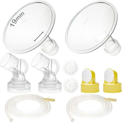 Nenesupply Pump Parts with 27mm Flanges Compatible with Medela Pump in Style Parts Accessories Breast Pump Not Original Medela Pump Parts Incl. 27mm Flange Breastshield Connector Valve Membrane Tubing in Saudi Arabia