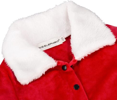 BIG ELEPHANT Unisex Baby 1 Piece Warm Christmas Long Sleeve Romper Pajama with Hat in Saudi Arabia