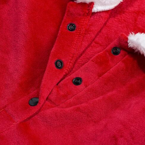 BIG ELEPHANT Unisex Baby 1 Piece Warm Christmas Long Sleeve Romper Pajama with Hat in Saudi Arabia