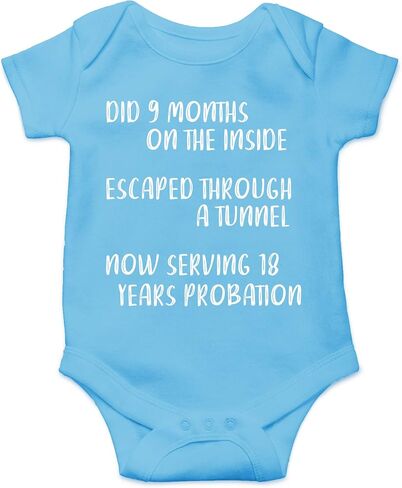 CBTwear Did 9 Months Escaped Through a Tunnel Funny Baby Bodysuit in Saudi Arabia