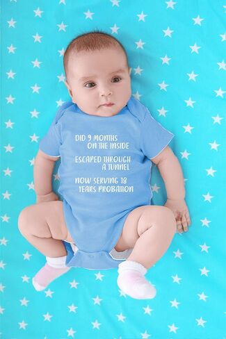 CBTwear Did 9 Months Escaped Through a Tunnel Funny Baby Bodysuit in Saudi Arabia
