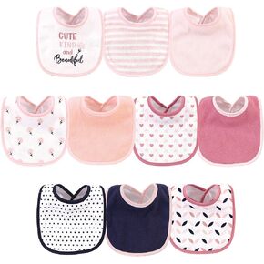 Hudson Baby Unisex Baby Cotton and Polyester Bibs, Cute, Kind And Beautiful, One Size