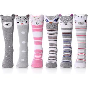 Color City Unisex Baby Socks Knee High Socks - Animal Warm Cotton Toddler Boys Girls Stockings