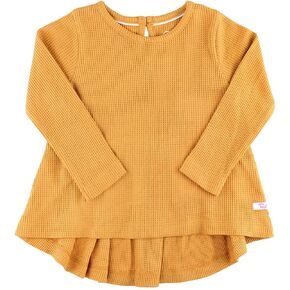RuffleButts® Baby/Toddler Girls Long Sleeve High Low Top w/Bow