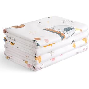 kmilro Muslin Swaddle Blankets, Muslin Baby Blanket 4 Pcs for Baby Boys and Girls, 34 x 34 inches Multifunctional Baby Swaddle Blanket, 100% Cotton Soft and Breathable Muslin Blankets for Baby in Saudi Arabia
