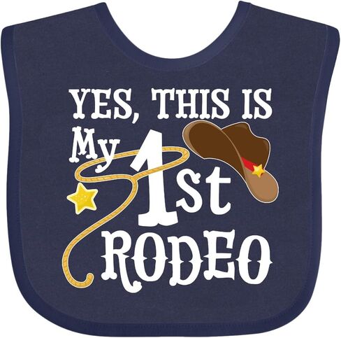 Yes, This Is My 1st Rodeo- Cowboy Hat with Red Band, Lasso Baby Bib in Saudi Arabia