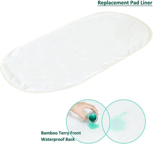 Bassinet Cradle Mattress Protection Removable Organic Cotton Cover Oval Mattress Pad 30''X16'' in Kuwait
